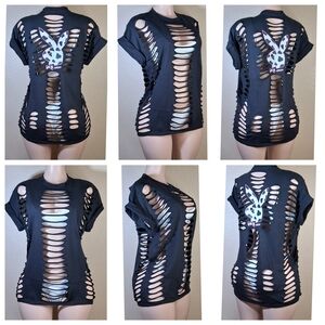 PLAYBOY Black Custom Tshirt